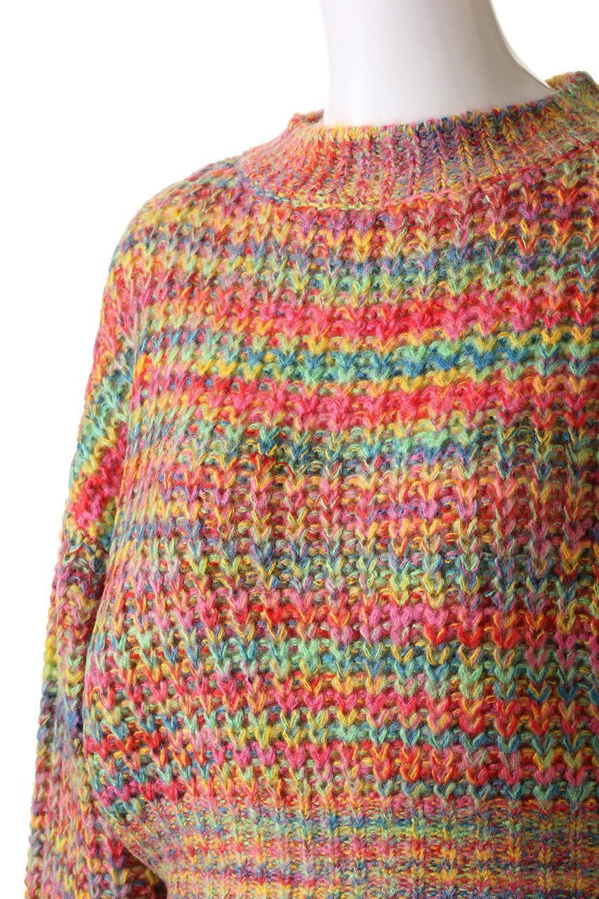 【メゾンスペシャル/MAISON SPECIAL】のSplashed Pattern Knit Wear/カスリニットプルオーバー 人気、トレンドファッション・服の通販 founy(ファニー) 　ファッション　Fashion　レディースファッション　Fashion for Women　トップス・カットソー　Cut & Sew Tops　ニット　Knit Tops & Sweaters　カジュアルプルオーバー・ニットトップス　Pullovers & Knit Tops / Casual Pullovers　カラフル　Colorful Design　ショート　Short, Short Length　バランス　Balance, Style Balance　ワイド　Wide, Wide Fit　other-5|ID: prp329100004809955 ipo3291000000034909937