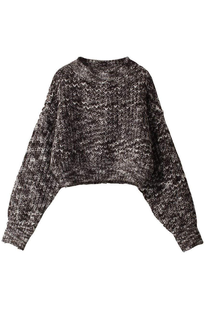 【メゾンスペシャル/MAISON SPECIAL】のSplashed Pattern Knit Wear/カスリニットプルオーバー インテリア・キッズ・メンズ・レディースファッション・服の通販 founy(ファニー) 　ファッション　Fashion　レディースファッション　Fashion for Women　トップス・カットソー　Cut & Sew Tops　ニット　Knit Tops & Sweaters　カジュアルプルオーバー・ニットトップス　Pullovers & Knit Tops / Casual Pullovers　カラフル　Colorful Design　ショート　Short, Short Length　バランス　Balance, Style Balance　ワイド　Wide, Wide Fit　BLK(ブラック)|ID: prp329100004809955 ipo3291000000035872397