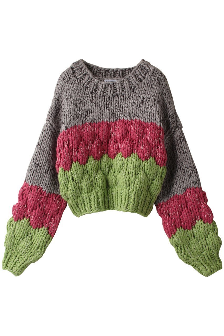 【メゾンスペシャル/MAISON SPECIAL】のHand Unevenness Border Knit Wear/ポコポコボーダーハンドニット インテリア・キッズ・メンズ・レディースファッション・服の通販 founy(ファニー) 　ファッション　Fashion　レディースファッション　Fashion for Women　トップス・カットソー　Cut & Sew Tops　ニット　Knit Tops & Sweaters　カジュアルプルオーバー・ニットトップス　Pullovers & Knit Tops / Casual Pullovers　インナー　Innerwear　手編み　Hand-Knitted, Handmade Knit　ハンド　Hand, Handmade　バランス　Balance, Style Balance　ボーダー　Border, Stripe　冬　Winter / This Winter　GRN(グリーン)|ID: prp329100004809959 ipo3291000000036022993