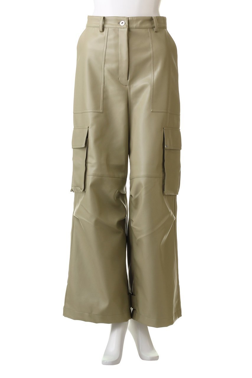【メゾンスペシャル/MAISON SPECIAL】のSynthetic Leather Cargo Pants/フェイクレザーカーゴパンツ 人気、トレンドファッション・服の通販 founy(ファニー) 　ファッション　Fashion　レディースファッション　Fashion for Women　パンツ　Pants & Trousers　カーゴパンツ　Cargo Pants, Utility Pants　ストレート　Straight, Straight Cut　フェイクレザー　Faux Leather, PU Leather　ポケット　Pocket, Pocket Detail　ミリタリー　Military, Army Style　リアル　Real, Realistic　おすすめ　Recommended / Our Picks　other-2|ID: prp329100004809960 ipo3291000000034910131