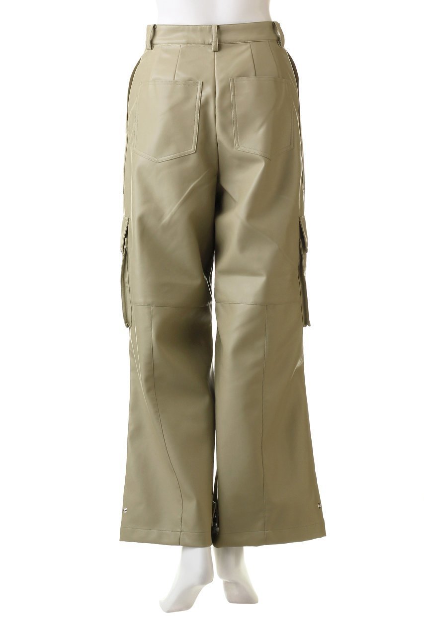 【メゾンスペシャル/MAISON SPECIAL】のSynthetic Leather Cargo Pants/フェイクレザーカーゴパンツ 人気、トレンドファッション・服の通販 founy(ファニー) 　ファッション　Fashion　レディースファッション　Fashion for Women　パンツ　Pants & Trousers　カーゴパンツ　Cargo Pants, Utility Pants　ストレート　Straight, Straight Cut　フェイクレザー　Faux Leather, PU Leather　ポケット　Pocket, Pocket Detail　ミリタリー　Military, Army Style　リアル　Real, Realistic　おすすめ　Recommended / Our Picks　other-4|ID: prp329100004809960 ipo3291000000034910135