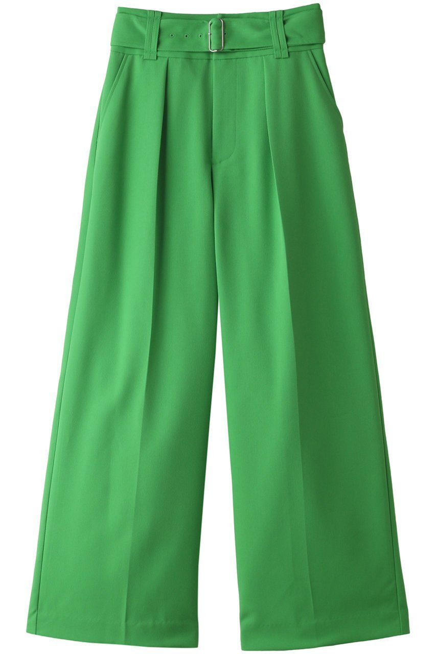 【メゾンスペシャル/MAISON SPECIAL】のベルテッドヨークワイドパンツ インテリア・キッズ・メンズ・レディースファッション・服の通販 founy(ファニー) ファッション Fashion レディースファッション Fashion for Women パンツ Pants & Trousers ストレッチ Stretch, Stretchy Fabric ワイド Wide, Wide Fit GRN(グリーン)|ID: prp329100004809962 ipo3291000000034910160