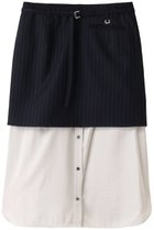 【メゾンスペシャル/MAISON SPECIAL】のShirt Layered Mini Skirt /シャツレイヤードミニスカート 人気、トレンドファッション・服の通販 founy(ファニー) ファッション Fashion レディースファッション Fashion for Women スカート Skirts ミニスカート Mini Skirts サテン Satin, Glossy Fabric セパレート Separate, Two-Piece ドローストリング Drawstring, Pull Cord ミニスカート Mini Skirt, Short Skirt モダン Modern, Contemporary エレガント 上品 Elegant thumbnail NVY(ネイビー)|ID: prp329100004809968 ipo3291000000034910330