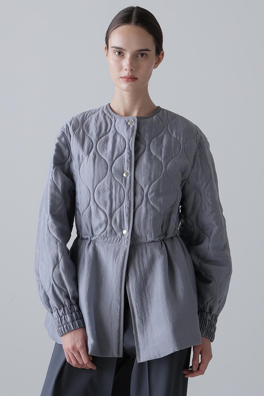 【アドーア/ADORE】のシアーキルティングコート インテリア・キッズ・メンズ・レディースファッション・服の通販 founy(ファニー) 　ファッション　Fashion　レディースファッション　Fashion for Women　アウター　Coat / Outerwear Collection　コート・ロングコート・ピーコート　Long Coats, Peacoats & More　キルティング　Quilted, Quilting　シアー　Sheer, See-Through　ショート　Short, Short Length　ジャケット　Jacket, Outerwear　ストリング　String, Drawstring　エレガント 上品　Elegant　ブルー|ID: prp329100004810015 ipo3291000000034910999