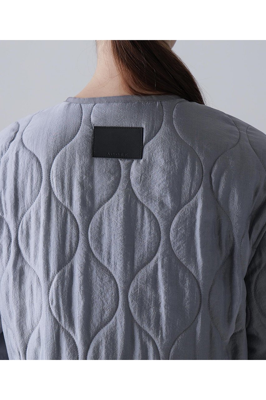 【アドーア/ADORE】のシアーキルティングコート 人気、トレンドファッション・服の通販 founy(ファニー) 　ファッション　Fashion　レディースファッション　Fashion for Women　アウター　Coat / Outerwear Collection　コート・ロングコート・ピーコート　Long Coats, Peacoats & More　キルティング　Quilted, Quilting　シアー　Sheer, See-Through　ショート　Short, Short Length　ジャケット　Jacket, Outerwear　ストリング　String, Drawstring　エレガント 上品　Elegant　other-8|ID: prp329100004810015 ipo3291000000036138833