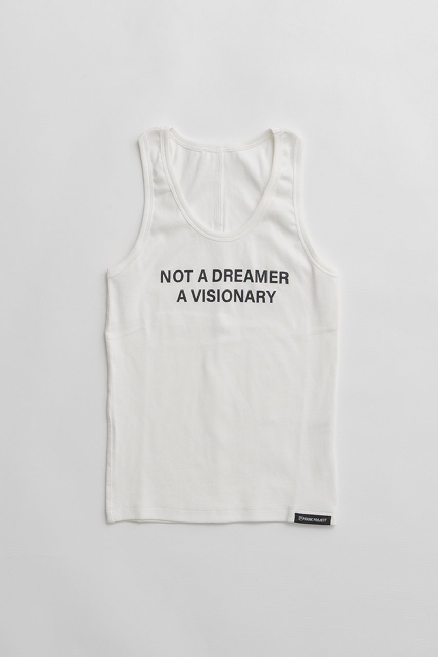 【プランク プロジェクト/PRANK PROJECT】のスローガンタンクトップ インテリア・キッズ・メンズ・レディースファッション・服の通販 founy(ファニー) 　ファッション　Fashion　レディースファッション　Fashion for Women　トップス・カットソー　Cut & Sew Tops　キャミソール&ノースリーブ　Camisoles & Sleeveless Tops　シャツ・ブラウス・オフィスカジュアル　Elegant Blouses & Button-Ups　ロングTシャツ・Tシャツ　Longline T-Shirts & Tees　カットソー・ベーシックTシャツ　Cut-and-Sewn Tops / Stretch Tees & Basics　2026年　2026　おすすめ　Recommended / Our Picks　インナー　Innerwear　キャミソール　Camisole, Spaghetti Strap Top　ジャケット　Jacket, Outerwear　スポーティ　Sporty, Casual Athletic　タンク　Tank Top, Sleeveless Top　吸水　Absorbent, Quick-Dry　夏　Summer　春　Spring　S/S・春夏　SS, Spring/Summer, Warm Season　WHT(ホワイト)|ID: prp329100004810900 ipo3291000000034920341