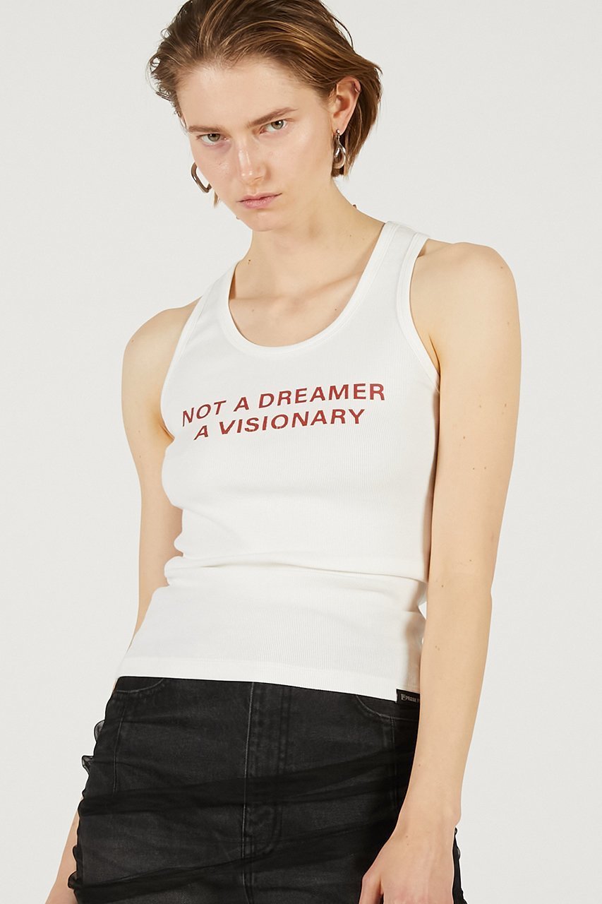 【プランク プロジェクト/PRANK PROJECT】のスローガンタンクトップ 人気、トレンドファッション・服の通販 founy(ファニー) 　ファッション　Fashion　レディースファッション　Fashion for Women　トップス・カットソー　Cut & Sew Tops　キャミソール&ノースリーブ　Camisoles & Sleeveless Tops　シャツ・ブラウス・オフィスカジュアル　Elegant Blouses & Button-Ups　ロングTシャツ・Tシャツ　Longline T-Shirts & Tees　カットソー・ベーシックTシャツ　Cut-and-Sewn Tops / Stretch Tees & Basics　2026年　2026　おすすめ　Recommended / Our Picks　インナー　Innerwear　キャミソール　Camisole, Spaghetti Strap Top　ジャケット　Jacket, Outerwear　スポーティ　Sporty, Casual Athletic　タンク　Tank Top, Sleeveless Top　吸水　Absorbent, Quick-Dry　夏　Summer　春　Spring　S/S・春夏　SS, Spring/Summer, Warm Season　other-4|ID: prp329100004810900 ipo3291000000034920345