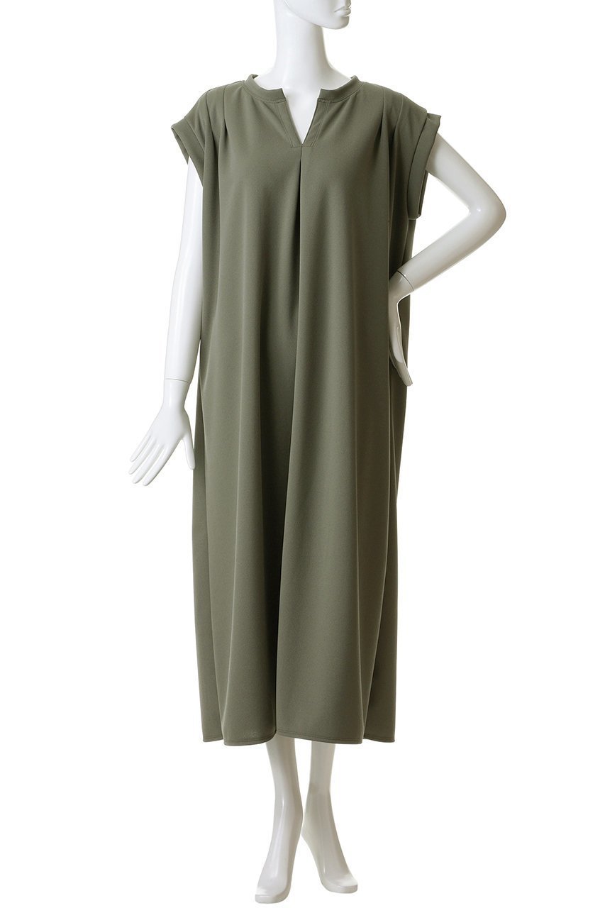 【フローレント/FLORENT】のライトダンボール ジョーゼットカルゼ キーネックワンピース 人気、トレンドファッション・服の通販 founy(ファニー) 　ファッション　Fashion　レディースファッション　Fashion for Women　ワンピース　Dresses　チュニック　Tunic Tops & Dresses　ジョーゼット　Georgette, Semi-Sheer Fabric　ストレッチ　Stretch, Stretchy Fabric　チュニック　Tunic, Long Top　ツイル　Twist, Twisted Detail　バランス　Balance, Style Balance　ロング　Long, Long-Length　旅行　Travel　other-2|ID: prp329100004810907 ipo3291000000036159729