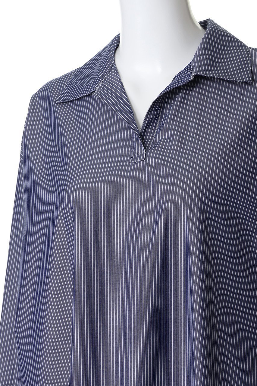 【フローレント/FLORENT】のブロードストライプ オープンカラーワンピース 人気、トレンドファッション・服の通販 founy(ファニー) 　ファッション　Fashion　レディースファッション　Fashion for Women　ワンピース　Dresses　チュニック　Tunic Tops & Dresses　2026年　2026　ストライプ　Stripe, Striped Pattern　チュニック　Tunic, Long Top　ブロード　Broadcloth, Fine Cotton　ロング　Long, Long-Length　夏　Summer　春　Spring　S/S・春夏　SS, Spring/Summer, Warm Season　other-5|ID: prp329100004810910 ipo3291000000034920445