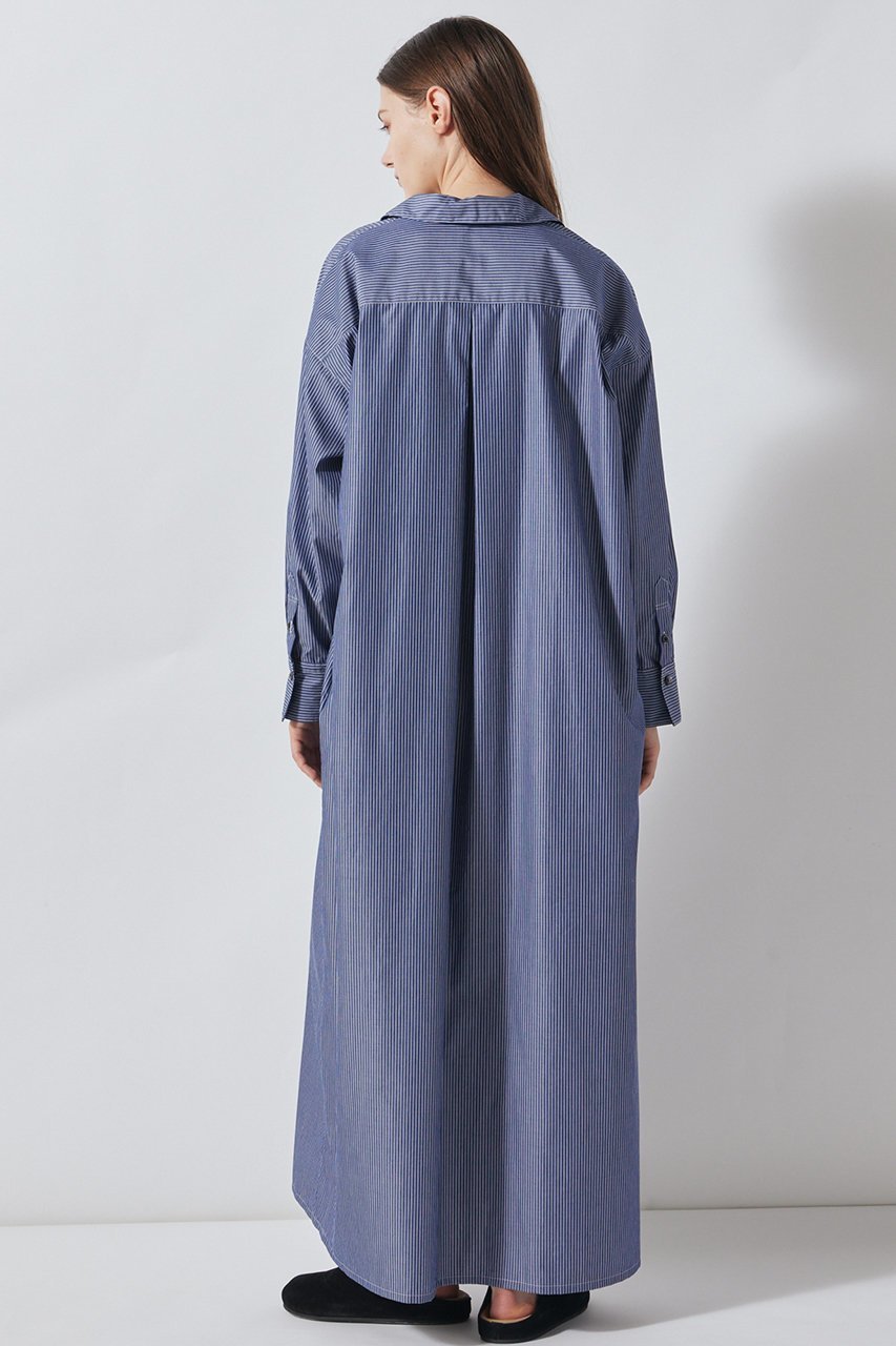 【フローレント/FLORENT】のブロードストライプ オープンカラーワンピース 人気、トレンドファッション・服の通販 founy(ファニー) 　ファッション　Fashion　レディースファッション　Fashion for Women　ワンピース　Dresses　チュニック　Tunic Tops & Dresses　2026年　2026　ストライプ　Stripe, Striped Pattern　チュニック　Tunic, Long Top　ブロード　Broadcloth, Fine Cotton　ロング　Long, Long-Length　夏　Summer　春　Spring　S/S・春夏　SS, Spring/Summer, Warm Season　other-8|ID: prp329100004810910 ipo3291000000034920448