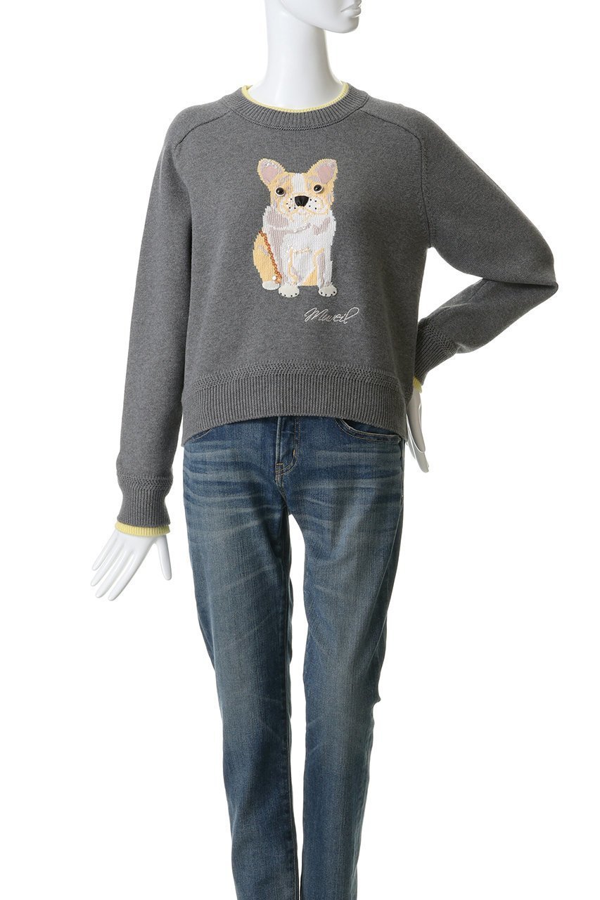【ミュベール/MUVEIL】のフレンチブルドッグプルオーバー 人気、トレンドファッション・服の通販 founy(ファニー) ファッション Fashion レディースファッション Fashion for Women トップス・カットソー Cut & Sew Tops ニット Knit Tops & Sweaters カジュアルプルオーバー・ニットトップス Pullovers & Knit Tops / Casual Pullovers 2026年 2026 コレクション Collection, Seasonal Line コンパクト Compact, Small Size ワイド Wide, Wide Fit 夏 Summer 春 Spring S/S・春夏 SS, Spring/Summer, Warm Season other-2|ID: prp329100004810913 ipo3291000000035539973