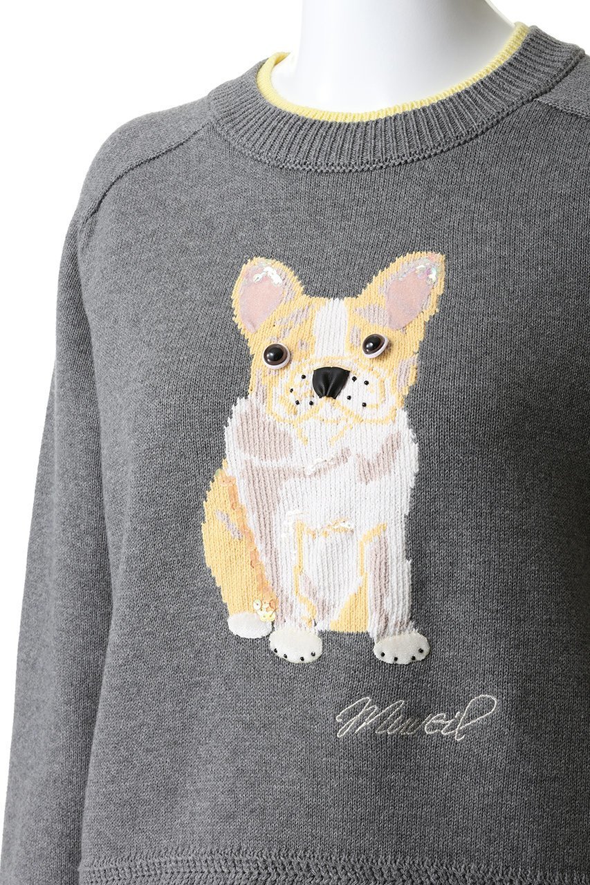 【ミュベール/MUVEIL】のフレンチブルドッグプルオーバー 人気、トレンドファッション・服の通販 founy(ファニー) ファッション Fashion レディースファッション Fashion for Women トップス・カットソー Cut & Sew Tops ニット Knit Tops & Sweaters カジュアルプルオーバー・ニットトップス Pullovers & Knit Tops / Casual Pullovers 2026年 2026 コレクション Collection, Seasonal Line コンパクト Compact, Small Size ワイド Wide, Wide Fit 夏 Summer 春 Spring S/S・春夏 SS, Spring/Summer, Warm Season other-5|ID: prp329100004810913 ipo3291000000035539980