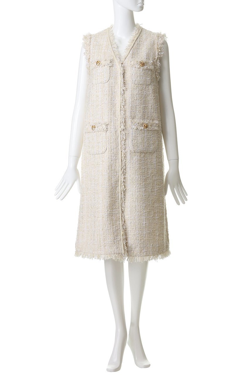 【ミュベール/MUVEIL】のツイードジレワンピース 人気、トレンドファッション・服の通販 founy(ファニー) ファッション Fashion レディースファッション Fashion for Women アウター Coat / Outerwear Collection ワンピース Dresses チュニック Tunic Tops & Dresses 2026年 2026 クラシック Classic, Timeless Style チュニック Tunic, Long Top ツイード Twill, Twill Weave フリンジ Fringe, Tassel ベスト Vest, Waistcoat ベロア Velour, Soft Velvet ロング Long, Long-Length 夏 Summer 春 Spring S/S・春夏 SS, Spring/Summer, Warm Season other-2|ID: prp329100004810919 ipo3291000000035482396