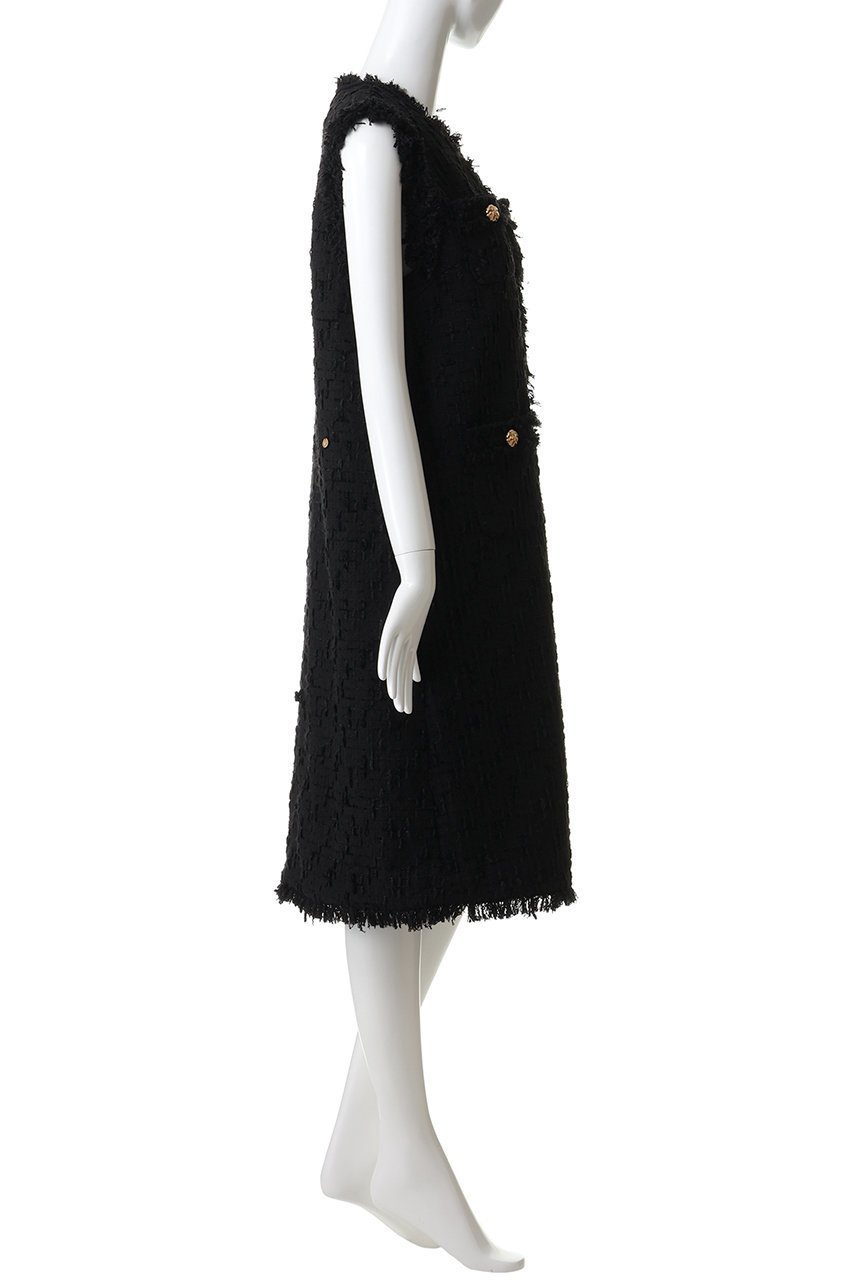 【ミュベール/MUVEIL】のツイードジレワンピース 人気、トレンドファッション・服の通販 founy(ファニー) 　ファッション　Fashion　レディースファッション　Fashion for Women　アウター　Coat / Outerwear Collection　ワンピース　Dresses　チュニック　Tunic Tops & Dresses　クラシック　Classic, Timeless Style　チュニック　Tunic, Long Top　ツイード　Twill, Twill Weave　フリンジ　Fringe, Tassel　ベスト　Vest, Waistcoat　ベロア　Velour, Soft Velvet　ロング　Long, Long-Length　other-3|ID: prp329100004810919 ipo3291000000035943506