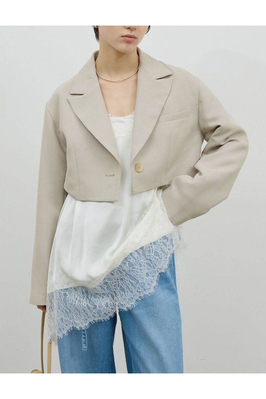 【ガリャルダガランテ/GALLARDAGALANTE】のクロップドジャケット インテリア・キッズ・メンズ・レディースファッション・服の通販 founy(ファニー) ファッション Fashion レディースファッション Fashion for Women アウター Coat / Outerwear Collection レディースジャケット・軽アウター Jackets クロップド Cropped, Short Length ジャケット Jacket, Outerwear トレンド Trend, Trending Now ベーシック Basic, Essential エレガント 上品 Elegant 新作・新入荷 New Arrivals / New In ベージュ|ID: prp329100004810954 ipo3291000000034920797