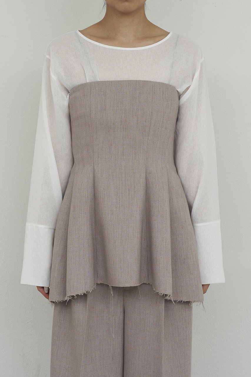 【ガリャルダガランテ/GALLARDAGALANTE】の【セットアップ対応】ダブルクロスビスチェ 人気、トレンドファッション・服の通販 founy(ファニー) ファッション Fashion レディースファッション Fashion for Women トップス・カットソー Cut & Sew Tops キャミソール&ノースリーブ Camisoles & Sleeveless Tops シャツ・ブラウス・オフィスカジュアル Elegant Blouses & Button-Ups ビスチェ Bustiers & Corset Tops / Layered Bustier Style セットアップ Set-Up, Coordinated Outfit タートル Turtleneck, Turtle Collar ノースリーブ Sleeveless, No-Sleeve ビスチェ Bustier, Corset Top ペプラム Peplum, Flared Hem 新作・新入荷 New Arrivals / New In other-8|ID: prp329100004810958 ipo3291000000034920837