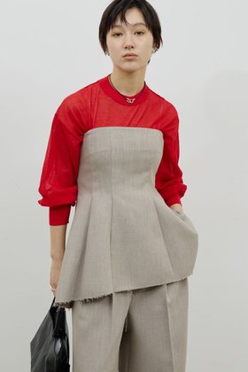 【ガリャルダガランテ/GALLARDAGALANTE】 【セットアップ対応】ダブルクロスビスチェ人気、トレンドファッション・服の通販 founy(ファニー) ファッション Fashion レディースファッション Fashion for Women トップス・カットソー Cut & Sew Tops キャミソール&ノースリーブ Camisoles & Sleeveless Tops シャツ・ブラウス・オフィスカジュアル Elegant Blouses & Button-Ups ビスチェ Bustiers & Corset Tops / Layered Bustier Style セットアップ Set-Up, Coordinated Outfit タートル Turtleneck, Turtle Collar ノースリーブ Sleeveless, No-Sleeve ビスチェ Bustier, Corset Top ペプラム Peplum, Flared Hem 再入荷 Restock / Back in Stock |ID:prp329100004810958