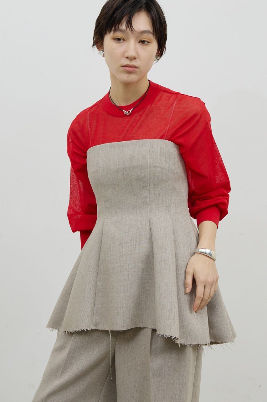 【ガリャルダガランテ/GALLARDAGALANTE】の【セットアップ対応】ダブルクロスビスチェ 人気、トレンドファッション・服の通販 founy(ファニー) ファッション Fashion レディースファッション Fashion for Women トップス・カットソー Cut & Sew Tops キャミソール&ノースリーブ Camisoles & Sleeveless Tops シャツ・ブラウス・オフィスカジュアル Elegant Blouses & Button-Ups ビスチェ Bustiers & Corset Tops / Layered Bustier Style セットアップ Set-Up, Coordinated Outfit タートル Turtleneck, Turtle Collar ノースリーブ Sleeveless, No-Sleeve ビスチェ Bustier, Corset Top ペプラム Peplum, Flared Hem other-5|ID: prp329100004810958 ipo3291000000036231017