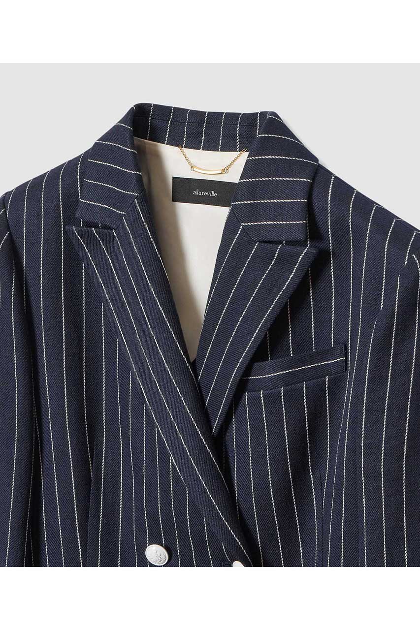 【アルアバイル/allureville】のリネンストライプダブルジャケット 人気、トレンドファッション・服の通販 founy(ファニー) ファッション Fashion レディースファッション Fashion for Women アウター Coat / Outerwear Collection レディースジャケット・軽アウター Jackets 2026年 2026 ジャケット Jacket, Outerwear スペシャル Special, Limited Edition 夏 Summer 春 Spring S/S・春夏 SS, Spring/Summer, Warm Season other-3|ID: prp329100004810966 ipo3291000000034920905