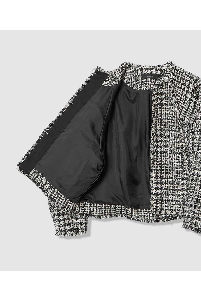 【アルアバイル/allureville】のハウンドトゥースブロッキングジャケット 人気、トレンドファッション・服の通販 founy(ファニー) 　ファッション　Fashion　レディースファッション　Fashion for Women　アウター　Coat / Outerwear Collection　レディースジャケット・軽アウター　Jackets　2026年　2026　クラシック　Classic, Timeless Style　ジャケット　Jacket, Outerwear　ツイード　Twill, Twill Weave　ハウンドトゥース　Houndstooth, Dogtooth Check　モダン　Modern, Contemporary　夏　Summer　春　Spring　S/S・春夏　SS, Spring/Summer, Warm Season　other-7|ID: prp329100004810968 ipo3291000000035352980
