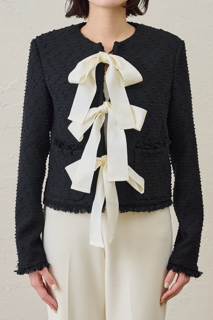 【ウィムガゼット/Whim Gazette】のネップツイードリボンジャケット 人気、トレンドファッション・服の通販 founy(ファニー) ファッション Fashion レディースファッション Fashion for Women アウター Coat / Outerwear Collection レディースジャケット・軽アウター Jackets 2026年 2026 おすすめ Recommended / Our Picks エレガント 上品 Elegant コンパクト Compact, Small Size ジャケット Jacket, Outerwear セットアップ Set-Up, Coordinated Outfit ツイード Twill, Twill Weave ネップ Nepp, Slub Yarn フリンジ Fringe, Tassel リボン Ribbon, Bow 夏 Summer 春 Spring S/S・春夏 SS, Spring/Summer, Warm Season other-6|ID: prp329100004810974 ipo3291000000034920963