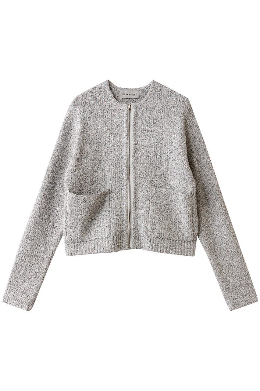 【デパリエ/DEPAREILLE】のツイードライクニットカーディガン インテリア・キッズ・メンズ・レディースファッション・服の通販 founy(ファウニー) 　ファッション　Fashion　レディースファッション　Fashion for Women　トップス・カットソー　Cut & Sew Tops　ニット　Knit Tops & Sweaters　カーディガン・羽織り　Layered Style Cardigans　カーディガン　Cardigan, Knitwear　クラシカル　Classical, Vintage-Inspired　クラシック　Classic, Timeless Style　コンパクト　Compact, Small Size　ツイード　Twill, Twill Weave　トレンド　Trend, Trending Now　オフホワイト|ID: prp329100004810979 ipo3291000000036835988