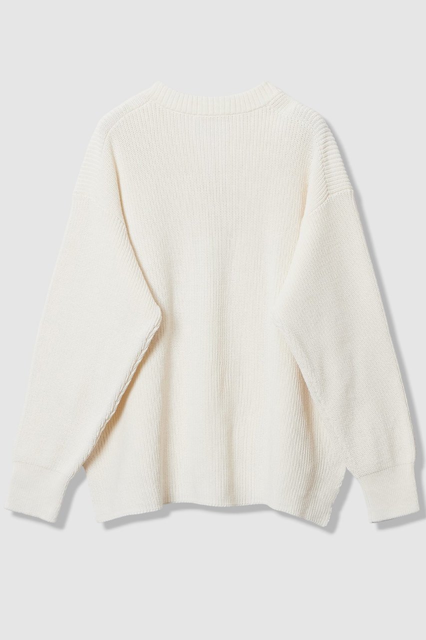 【アルアバイル/allureville】のレースアップバルキープルオーバー 人気、トレンドファッション・服の通販 founy(ファニー) 　ファッション　Fashion　レディースファッション　Fashion for Women　トップス・カットソー　Cut & Sew Tops　ニット　Knit Tops & Sweaters　カジュアルプルオーバー・ニットトップス　Pullovers & Knit Tops / Casual Pullovers　シルケット　Silket, Silky Cotton　ボトム　Bottoms, Lower Wear　レース　Lace, Lace Fabric　春　Spring　畦　Ribbed Knit　other-2|ID: prp329100004810986 ipo3291000000035943642