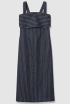 【アルアバイル/allureville】のリネンストライプジャンパーワンピース ネイビー|ID: prp329100004810990 ipo3291000000035943655