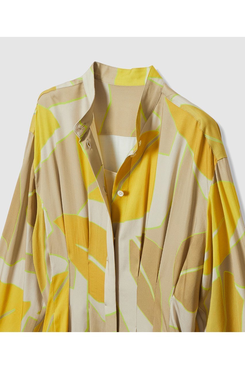 【アルアバイル/allureville】のFASACリーフプリントギャザーワンピース 人気、トレンドファッション・服の通販 founy(ファニー) 　ファッション　Fashion　レディースファッション　Fashion for Women　ワンピース　Dresses　チュニック　Tunic Tops & Dresses　2026年　2026　イタリア　Italy　スタンド　Stand Collar, Upright Stand　チュニック　Tunic, Long Top　プリント　Print, Printed Pattern　モダン　Modern, Contemporary　リゾート　Resort, Vacation Style　リラックス　Relax, Relaxed Fit　リーフ　Leaf, Botanical Leaf　ロング　Long, Long-Length　エレガント 上品　Elegant　夏　Summer　春　Spring　S/S・春夏　SS, Spring/Summer, Warm Season　other-3|ID: prp329100004810992 ipo3291000000035540202