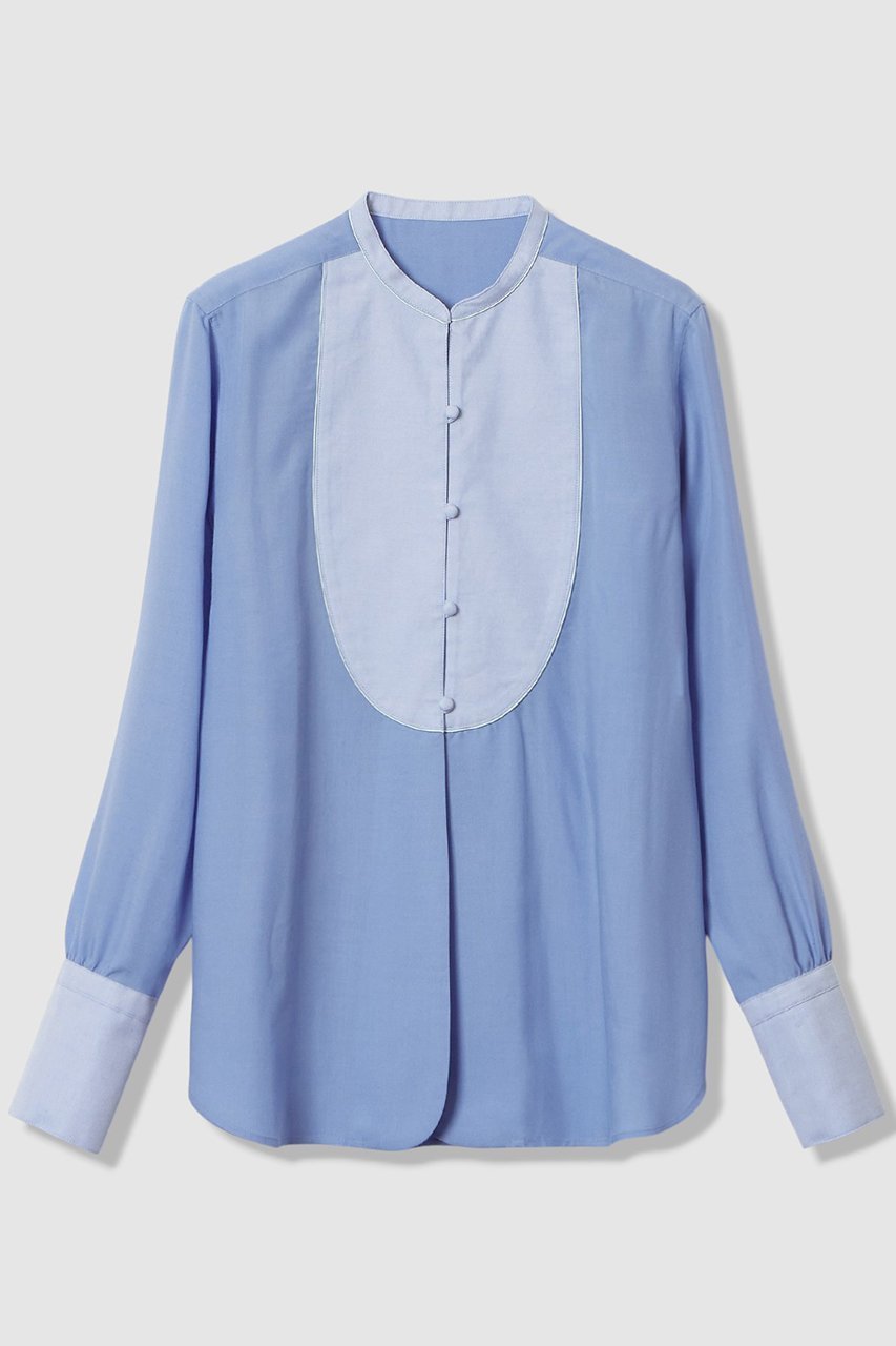 【アルアバイル/allureville】のボイルブザムシャツ インテリア・キッズ・メンズ・レディースファッション・服の通販 founy(ファニー) ファッション Fashion レディースファッション Fashion for Women トップス・カットソー Cut & Sew Tops シャツ・ブラウス・オフィスカジュアル Elegant Blouses & Button-Ups 2026年 2026 なめらか Smooth, Silky Texture カフス Cuff Design シルク Silk, 100% Silk ジャケット Jacket, Outerwear スリーブ Sleeve, Long Sleeve / Short Sleeve ドッキング Docking, Mixed Material ドレス Dress, One-Piece パイピング Piping, Trim Design メンズ Men's, Menswear ロング Long, Long-Length エレガント 上品 Elegant 夏 Summer 春 Spring S/S・春夏 SS, Spring/Summer, Warm Season サックス|ID: prp329100004810997 ipo3291000000034921121