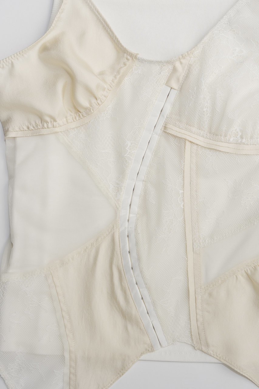 【プランク プロジェクト/PRANK PROJECT】のランジェリーコラージュトップ 人気、トレンドファッション・服の通販 founy(ファニー) 　ファッション　Fashion　レディースファッション　Fashion for Women　下着・ランジェリー　Lingerie & Intimates　その他ランジェリー・インナーアイテム　Other Lingerie / Intimates　トップス・カットソー　Cut & Sew Tops　インナー　Innerwear　サテン　Satin, Glossy Fabric　ジャケット　Jacket, Outerwear　スリーブ　Sleeve, Long Sleeve / Short Sleeve　タンク　Tank Top, Sleeveless Top　チュール　Tulip, Tulip Motif　テレコ　Ribbed, Rib Stitch　ボトム　Bottoms, Lower Wear　マニッシュ　Mannish, Boyish　ランジェリー　Lingerie, Intimate Wear　レース　Lace, Lace Fabric　ロング　Long, Long-Length　新作・新入荷　New Arrivals / New In　other-2|ID: prp329100004811944 ipo3291000000034930674