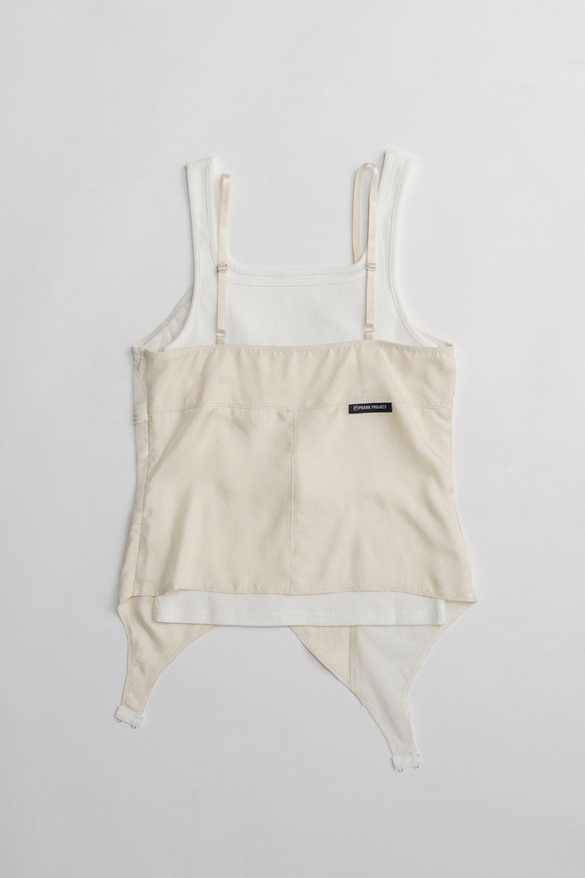 【プランク プロジェクト/PRANK PROJECT】のランジェリーコラージュトップ 人気、トレンドファッション・服の通販 founy(ファニー) 　ファッション　Fashion　レディースファッション　Fashion for Women　下着・ランジェリー　Lingerie & Intimates　その他ランジェリー・インナーアイテム　Other Lingerie / Intimates　トップス・カットソー　Cut & Sew Tops　インナー　Innerwear　サテン　Satin, Glossy Fabric　ジャケット　Jacket, Outerwear　スリーブ　Sleeve, Long Sleeve / Short Sleeve　タンク　Tank Top, Sleeveless Top　チュール　Tulip, Tulip Motif　テレコ　Ribbed, Rib Stitch　ボトム　Bottoms, Lower Wear　マニッシュ　Mannish, Boyish　ランジェリー　Lingerie, Intimate Wear　レース　Lace, Lace Fabric　ロング　Long, Long-Length　新作・新入荷　New Arrivals / New In　other-3|ID: prp329100004811944 ipo3291000000034930675