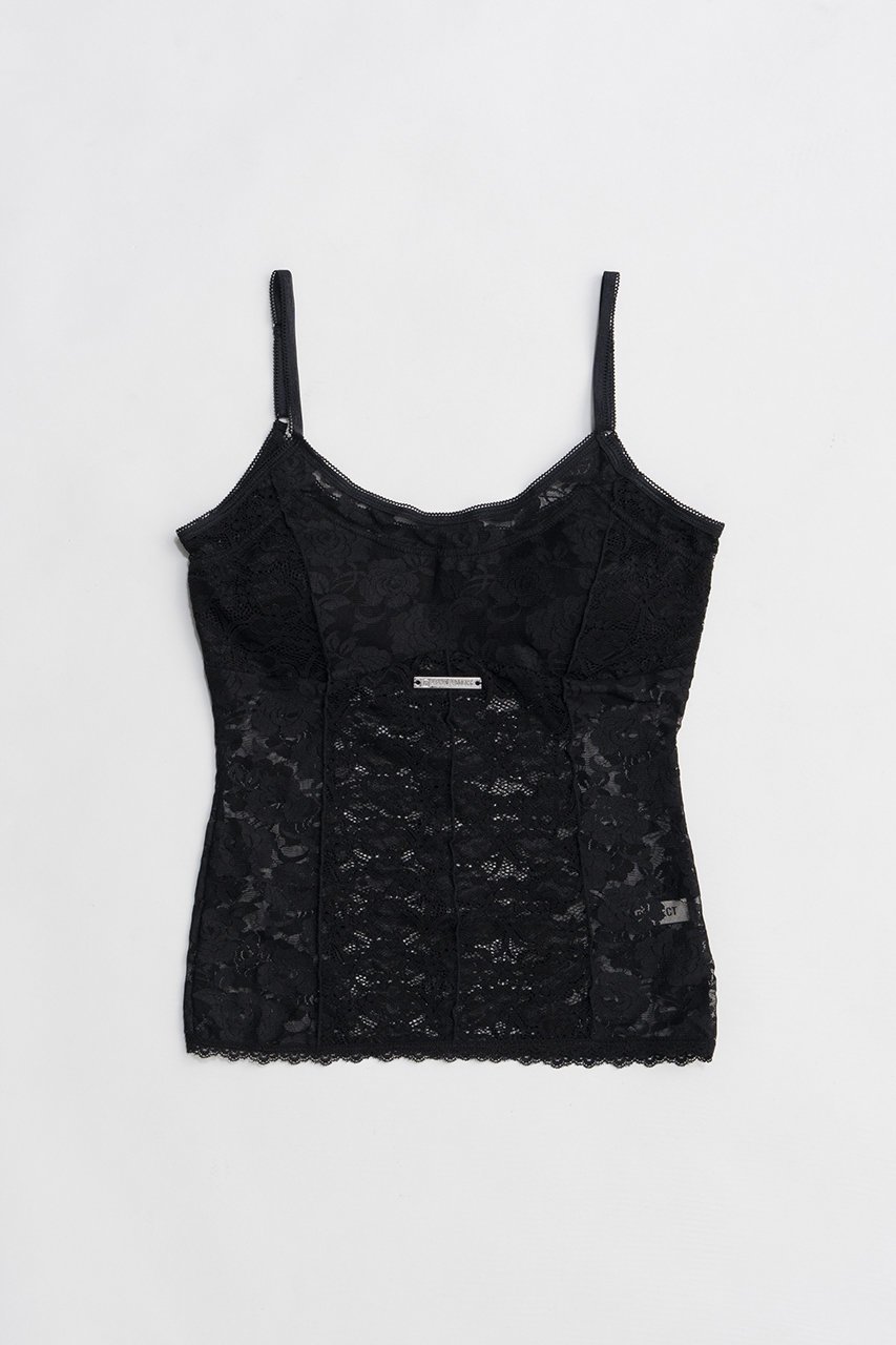 【プランク プロジェクト/PRANK PROJECT】のカップインレースキャミ インテリア・キッズ・メンズ・レディースファッション・服の通販 founy(ファニー) 　ファッション　Fashion　レディースファッション　Fashion for Women　トップス・カットソー　Cut & Sew Tops　キャミソール&ノースリーブ　Camisoles & Sleeveless Tops　シャツ・ブラウス・オフィスカジュアル　Elegant Blouses & Button-Ups　ロングTシャツ・Tシャツ　Longline T-Shirts & Tees　カットソー・ベーシックTシャツ　Cut-and-Sewn Tops / Stretch Tees & Basics　おすすめ　Recommended / Our Picks　インナー　Innerwear　キャミソール　Camisole, Spaghetti Strap Top　ジャケット　Jacket, Outerwear　ストレッチ　Stretch, Stretchy Fabric　タンク　Tank Top, Sleeveless Top　フィット　Fit, Slim Fit　レース　Lace, Lace Fabric　新作・新入荷　New Arrivals / New In　BLK(ブラック)|ID: prp329100004811950 ipo3291000000034930728