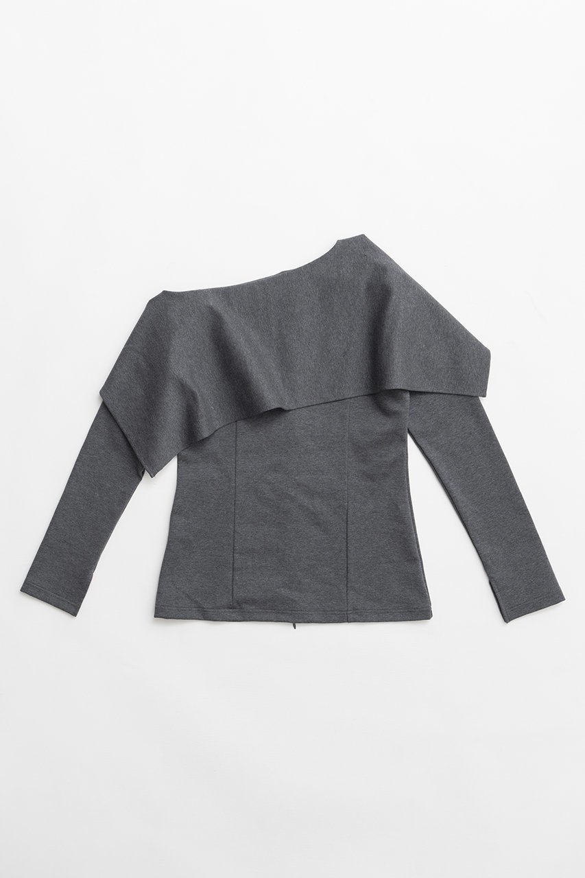 【プランク プロジェクト/PRANK PROJECT】のスリットネックカバートップ インテリア・キッズ・メンズ・レディースファッション・服の通販 founy(ファニー) 　ファッション　Fashion　レディースファッション　Fashion for Women　スカート　Skirts　ロングスカート　Long Skirts / Maxi & Midi Skirts　オケージョン　Occasion Wear　カットソー　Cut and Sewn Top　ストレッチ　Stretch, Stretchy Fabric　バランス　Balance, Style Balance　フィット　Fit, Slim Fit　フォルム　Silhouette, Form　ロング　Long, Long-Length　ワイド　Wide, Wide Fit　新作・新入荷　New Arrivals / New In　GRY(グレー)|ID: prp329100004811951 ipo3291000000034930739