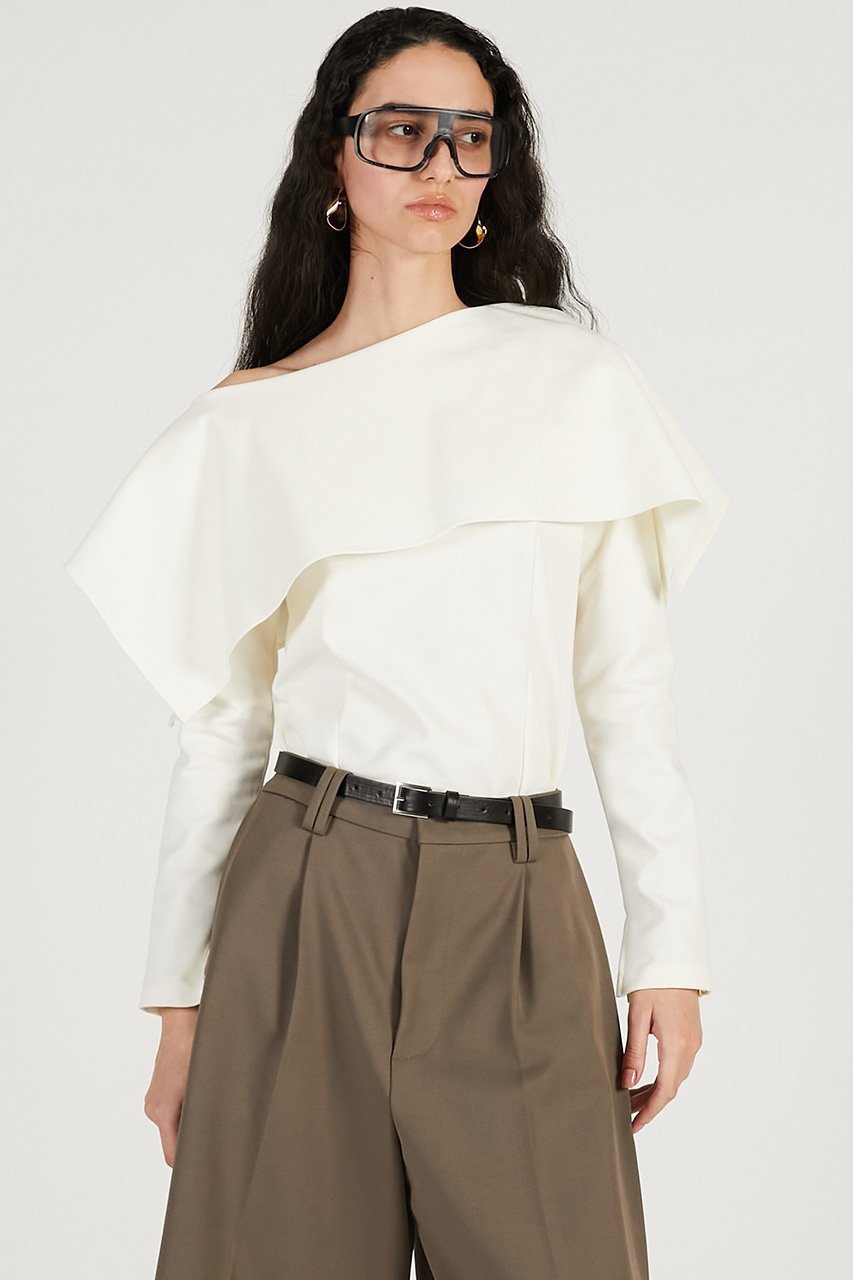 【プランク プロジェクト/PRANK PROJECT】のスリットネックカバートップ 人気、トレンドファッション・服の通販 founy(ファニー) 　ファッション　Fashion　レディースファッション　Fashion for Women　スカート　Skirts　ロングスカート　Long Skirts / Maxi & Midi Skirts　オケージョン　Occasion Wear　カットソー　Cut and Sewn Top　ストレッチ　Stretch, Stretchy Fabric　バランス　Balance, Style Balance　フィット　Fit, Slim Fit　フォルム　Silhouette, Form　ロング　Long, Long-Length　ワイド　Wide, Wide Fit　other-4|ID: prp329100004811951 ipo3291000000036185476