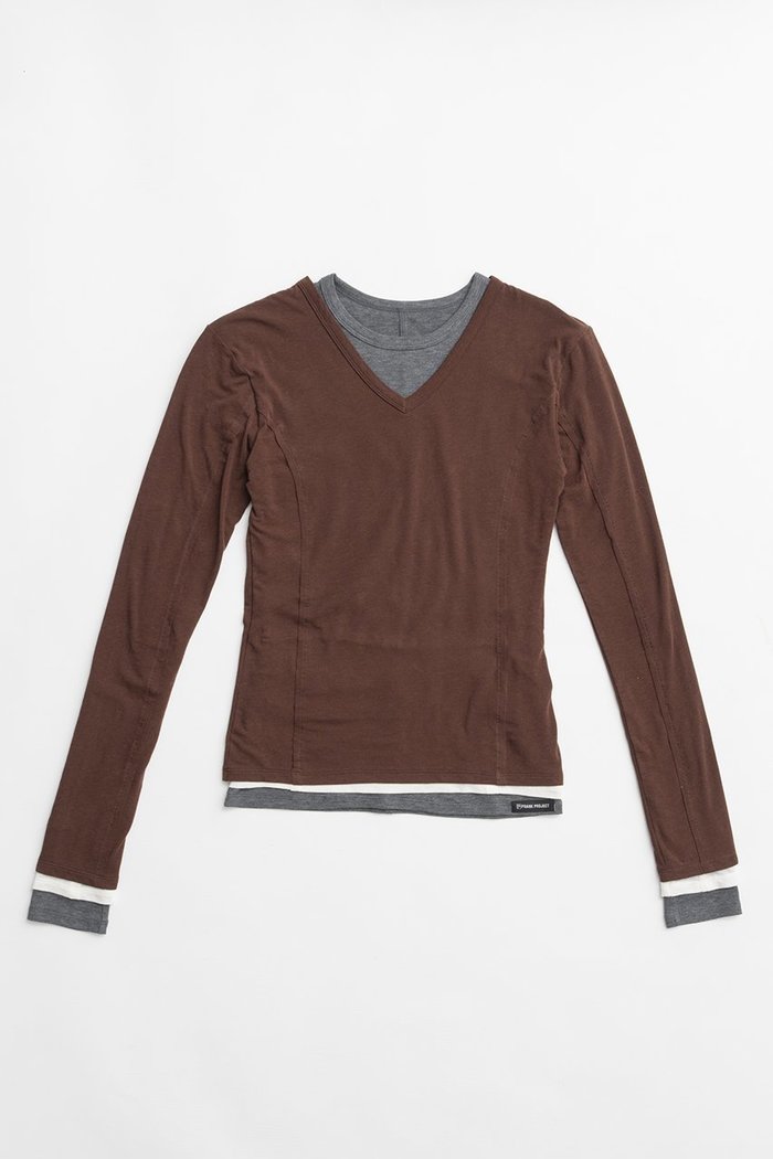 【プランク プロジェクト/PRANK PROJECT】のダブルネックレイヤードトップ インテリア・キッズ・メンズ・レディースファッション・服の通販 founy(ファニー) https://founy.com/ ファッション Fashion レディースファッション Fashion for Women スカート Skirts ロングスカート Long Skirts / Maxi & Midi Skirts なめらか Smooth, Silky Texture パウダー Powder, Soft Tone ロング Long, Long-Length 新作・新入荷 New Arrivals / New In |ID: prp329100004811952 ipo3291000000034930748