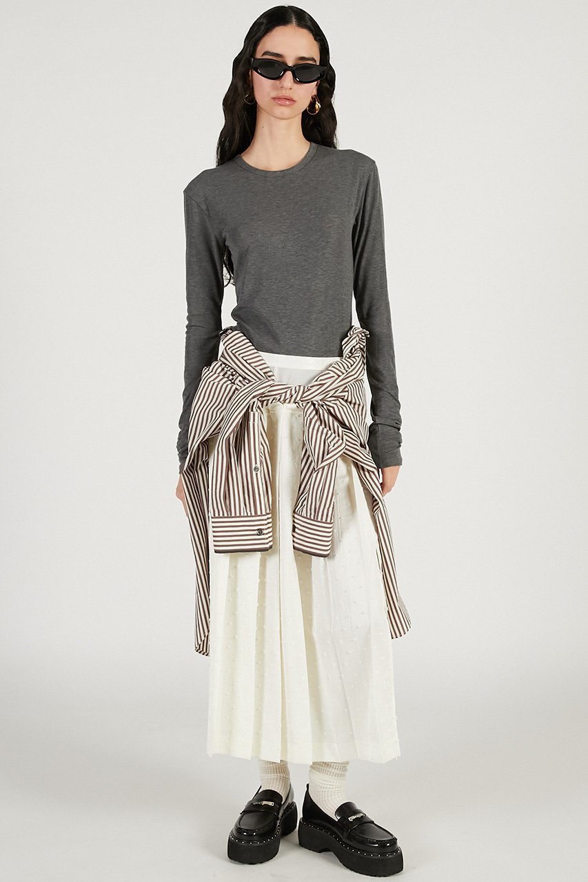 【プランク プロジェクト/PRANK PROJECT】のダブルネックレイヤードトップ 人気、トレンドファッション・服の通販 founy(ファニー) 　ファッション　Fashion　レディースファッション　Fashion for Women　スカート　Skirts　ロングスカート　Long Skirts / Maxi & Midi Skirts　なめらか　Smooth, Silky Texture　パウダー　Powder, Soft Tone　ロング　Long, Long-Length　新作・新入荷　New Arrivals / New In　other-4|ID: prp329100004811952 ipo3291000000034930754