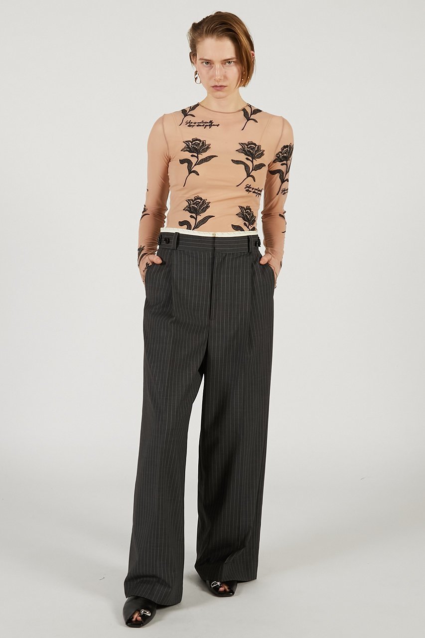 【プランク プロジェクト/PRANK PROJECT】のフラワーエンブロイダリートップス 人気、トレンドファッション・服の通販 founy(ファニー) 　ファッション　Fashion　レディースファッション　Fashion for Women　トップス・カットソー　Cut & Sew Tops　シャツ・ブラウス・オフィスカジュアル　Elegant Blouses & Button-Ups　ロングTシャツ・Tシャツ　Longline T-Shirts & Tees　カットソー・ベーシックTシャツ　Cut-and-Sewn Tops / Stretch Tees & Basics　おすすめ　Recommended / Our Picks　インナー　Innerwear　ジャケット　Jacket, Outerwear　スリーブ　Sleeve, Long Sleeve / Short Sleeve　チュール　Tulip, Tulip Motif　ロング　Long, Long-Length　手描き　Hand-Drawn, Illustrated　新作・新入荷　New Arrivals / New In　other-3|ID: prp329100004811963 ipo3291000000034930855