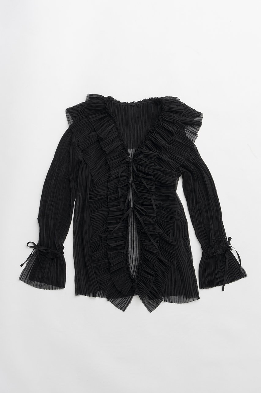 【プランク プロジェクト/PRANK PROJECT】のクレープシフォンチュニック 人気、トレンドファッション・服の通販 founy(ファニー) 　ファッション　Fashion　レディースファッション　Fashion for Women　ワンピース　Dresses　チュニック　Tunic Tops & Dresses　エアリー　Airy Texture　シフォン　Chiffon, Lightweight Fabric　チュニック　Tunic, Long Top　ドレープ　Drape, Draping Fabric　フェミニン　Feminine, Girly　フロント　Front, Front Design　プリーツ　Pleats, Pleated　リボン　Ribbon, Bow　新作・新入荷　New Arrivals / New In　 other-1|ID: prp329100004811975 ipo3291000000034930959