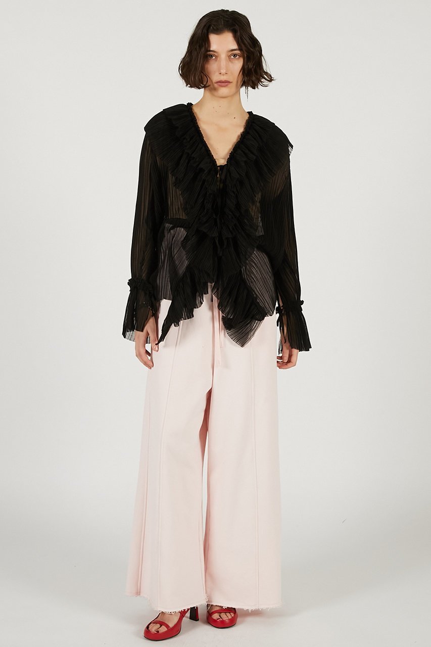 【プランク プロジェクト/PRANK PROJECT】のクレープシフォンチュニック 人気、トレンドファッション・服の通販 founy(ファニー) 　ファッション　Fashion　レディースファッション　Fashion for Women　ワンピース　Dresses　チュニック　Tunic Tops & Dresses　エアリー　Airy Texture　シフォン　Chiffon, Lightweight Fabric　チュニック　Tunic, Long Top　ドレープ　Drape, Draping Fabric　フェミニン　Feminine, Girly　フロント　Front, Front Design　プリーツ　Pleats, Pleated　リボン　Ribbon, Bow　新作・新入荷　New Arrivals / New In　other-5|ID: prp329100004811975 ipo3291000000034930968