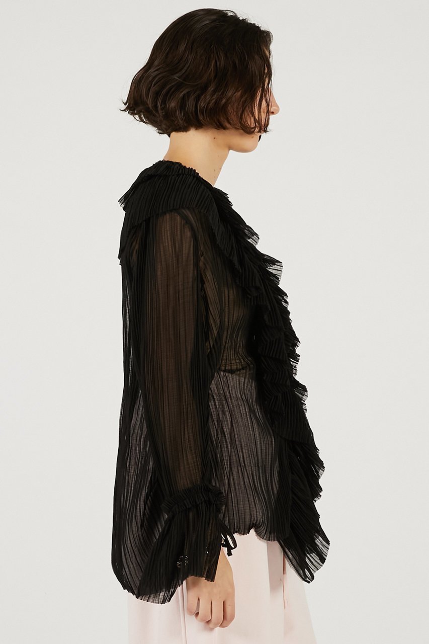 【プランク プロジェクト/PRANK PROJECT】のクレープシフォンチュニック 人気、トレンドファッション・服の通販 founy(ファニー) 　ファッション　Fashion　レディースファッション　Fashion for Women　ワンピース　Dresses　チュニック　Tunic Tops & Dresses　エアリー　Airy Texture　シフォン　Chiffon, Lightweight Fabric　チュニック　Tunic, Long Top　ドレープ　Drape, Draping Fabric　フェミニン　Feminine, Girly　フロント　Front, Front Design　プリーツ　Pleats, Pleated　リボン　Ribbon, Bow　新作・新入荷　New Arrivals / New In　other-8|ID: prp329100004811975 ipo3291000000034930971