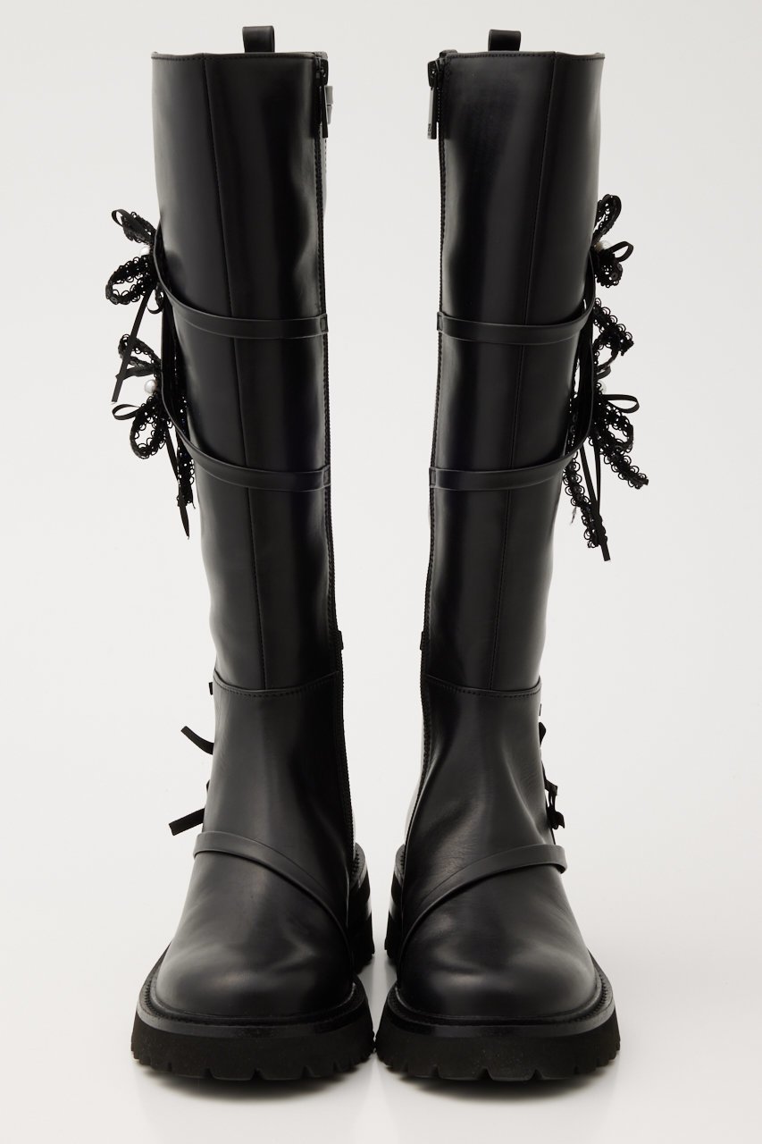 【スタッカート/STACCATO】のミラノリボンロングブーツ 人気、トレンドファッション・服の通販 founy(ファニー) 　ファッション　Fashion　レディースファッション　Fashion for Women　スパンコール　Sequins, Sequin Embellishment　トリプル　Triple, Three Layers　パール　Pearl, Pearl Accent　リボン　Ribbon, Bow　ロング　Long, Long-Length　other-3|ID: prp329100004812845 ipo3291000000034940235