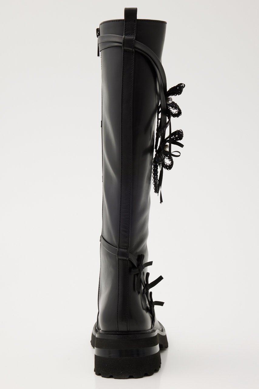 【スタッカート/STACCATO】のミラノリボンロングブーツ 人気、トレンドファッション・服の通販 founy(ファニー) 　ファッション　Fashion　レディースファッション　Fashion for Women　スパンコール　Sequins, Sequin Embellishment　トリプル　Triple, Three Layers　パール　Pearl, Pearl Accent　リボン　Ribbon, Bow　ロング　Long, Long-Length　other-5|ID: prp329100004812845 ipo3291000000034940237