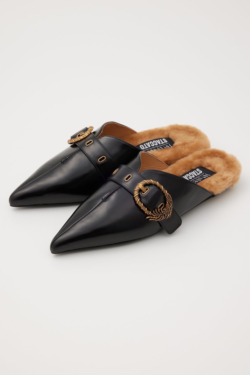 【スタッカート/STACCATO】のチェスターシアリングミュール 人気、トレンドファッション・服の通販 founy(ファニー) 　ファッション　Fashion　レディースファッション　Fashion for Women　おすすめ　Recommended / Our Picks　クラシック　Classic, Timeless Style　シューズ　Shoes, Footwear　スリッパ　Slippers, Room Shoes　フォルム　Silhouette, Form　フラット　Flat, Flat Shoes　リーフ　Leaf, Botanical Leaf　ワイド　Wide, Wide Fit　ヴィンテージ　Vintage Style　秋　Autumn　other-3|ID: prp329100004812849 ipo3291000000034940276