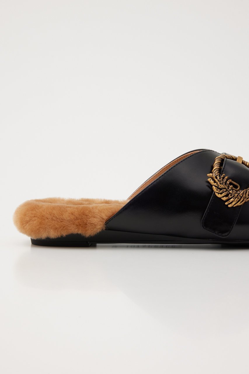 【スタッカート/STACCATO】のチェスターシアリングミュール 人気、トレンドファッション・服の通販 founy(ファニー) 　ファッション　Fashion　レディースファッション　Fashion for Women　おすすめ　Recommended / Our Picks　クラシック　Classic, Timeless Style　シューズ　Shoes, Footwear　スリッパ　Slippers, Room Shoes　フォルム　Silhouette, Form　フラット　Flat, Flat Shoes　リーフ　Leaf, Botanical Leaf　ワイド　Wide, Wide Fit　ヴィンテージ　Vintage Style　秋　Autumn　other-6|ID: prp329100004812849 ipo3291000000034940279