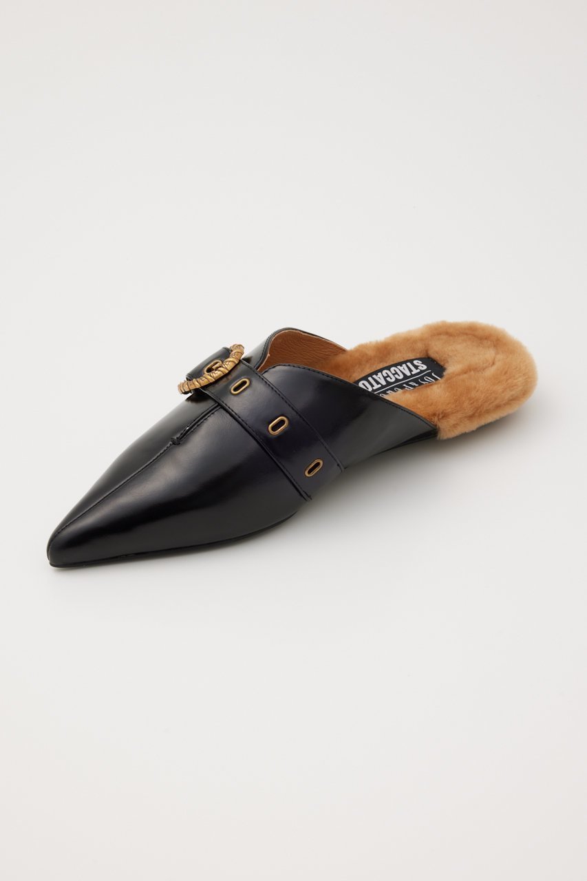 【スタッカート/STACCATO】のチェスターシアリングミュール 人気、トレンドファッション・服の通販 founy(ファニー) 　ファッション　Fashion　レディースファッション　Fashion for Women　おすすめ　Recommended / Our Picks　クラシック　Classic, Timeless Style　シューズ　Shoes, Footwear　スリッパ　Slippers, Room Shoes　フォルム　Silhouette, Form　フラット　Flat, Flat Shoes　リーフ　Leaf, Botanical Leaf　ワイド　Wide, Wide Fit　ヴィンテージ　Vintage Style　秋　Autumn　other-8|ID: prp329100004812849 ipo3291000000034940281