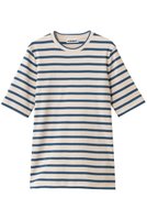 【ジル サンダー/JIL SANDER】の【JIL SANDER+】クルーネック ショートスリーブ ボーダーTシャツ 人気、トレンドファッション・服の通販 founy(ファニー) ファッション Fashion レディースファッション Fashion for Women トップス・カットソー Cut & Sew Tops シャツ・ブラウス・オフィスカジュアル Elegant Blouses & Button-Ups ロングTシャツ・Tシャツ Longline T-Shirts & Tees カットソー・ベーシックTシャツ Cut-and-Sewn Tops / Stretch Tees & Basics 2026年 2026 ショート Short, Short Length ジャケット Jacket, Outerwear スリーブ Sleeve, Long Sleeve / Short Sleeve ボーダー Border, Stripe エレガント 上品 Elegant 夏 Summer 春 Spring S/S・春夏 SS, Spring/Summer, Warm Season |ID:prp329100004813683