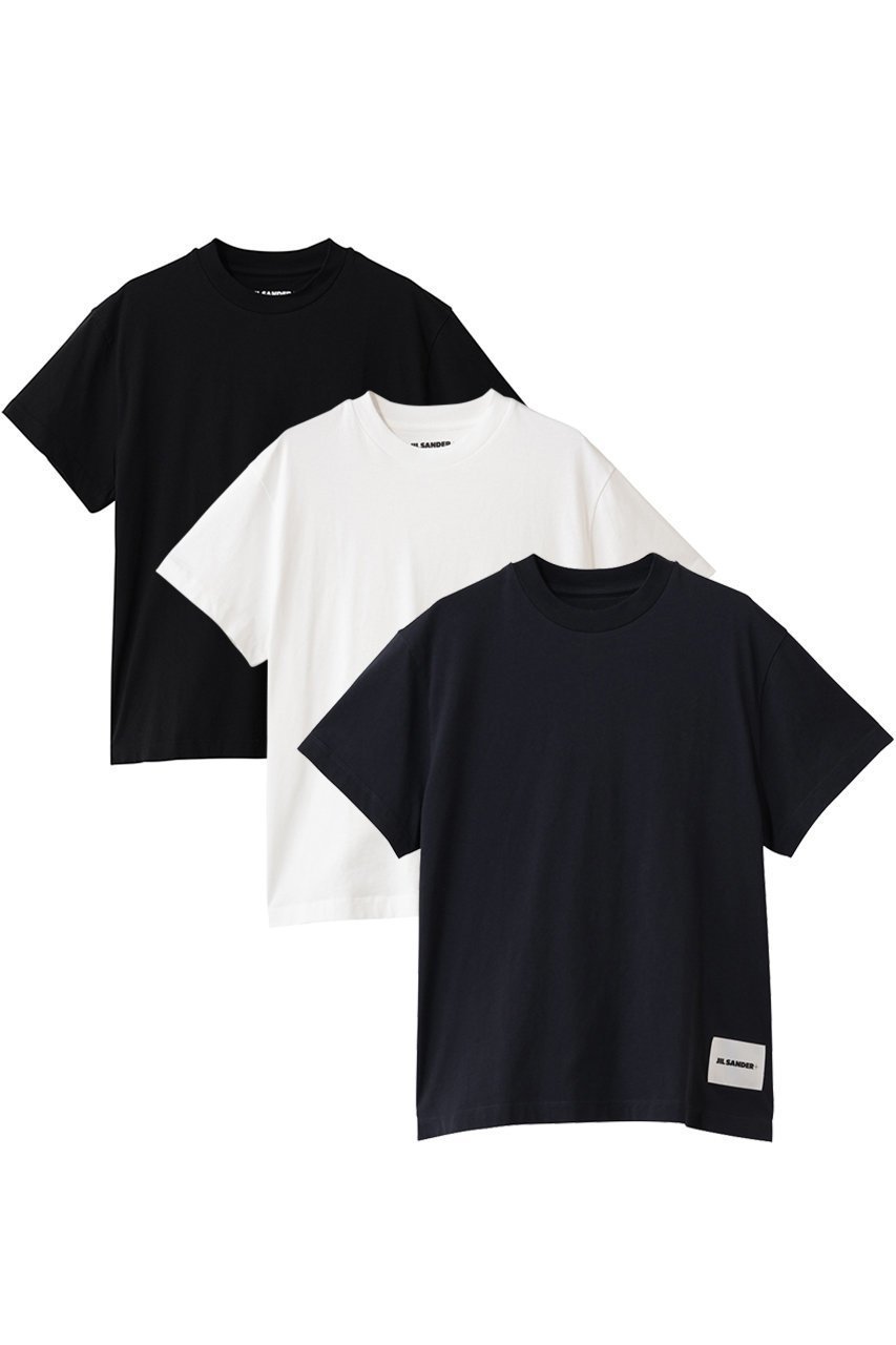 【ジル サンダー/JIL SANDER】の【JIL SANDER+】3パックTシャツ/ショートスリーブセット 人気、トレンドファッション・服の通販 founy(ファニー) 　ファッション　Fashion　レディースファッション　Fashion for Women　トップス・カットソー　Cut & Sew Tops　シャツ・ブラウス・オフィスカジュアル　Elegant Blouses & Button-Ups　ロングTシャツ・Tシャツ　Longline T-Shirts & Tees　カットソー・ベーシックTシャツ　Cut-and-Sewn Tops / Stretch Tees & Basics　2026年　2026　インナー　Innerwear　ショート　Short, Short Length　ジャケット　Jacket, Outerwear　スリーブ　Sleeve, Long Sleeve / Short Sleeve　ベーシック　Basic, Essential　夏　Summer　春　Spring　S/S・春夏　SS, Spring/Summer, Warm Season　 other-1|ID: prp329100004813684 ipo3291000000034951732