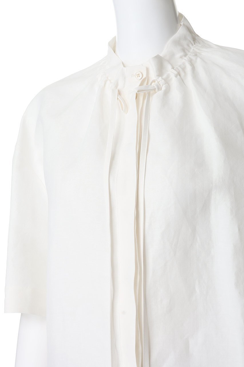 【ジル サンダー/JIL SANDER】の【JIL SANDER+】リラックスフィット ショートスリーブ リネンシャツ 人気、トレンドファッション・服の通販 founy(ファニー) 　ファッション　Fashion　レディースファッション　Fashion for Women　トップス・カットソー　Cut & Sew Tops　シャツ・ブラウス・オフィスカジュアル　Elegant Blouses & Button-Ups　2026年　2026　ショート　Short, Short Length　シンプル　Simple, Minimal　スリーブ　Sleeve, Long Sleeve / Short Sleeve　フィット　Fit, Slim Fit　リネン　Linen, Linen Fabric　リボン　Ribbon, Bow　リラックス　Relax, Relaxed Fit　夏　Summer　春　Spring　S/S・春夏　SS, Spring/Summer, Warm Season　other-5|ID: prp329100004813685 ipo3291000000034951746