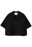 【ジル サンダー/JIL SANDER】のオープンカラー ジャージーショートスリーブ トップス 人気、トレンドファッション・服の通販 founy(ファニー) ファッション Fashion レディースファッション Fashion for Women トップス・カットソー Cut & Sew Tops シャツ・ブラウス・オフィスカジュアル Elegant Blouses & Button-Ups ロングTシャツ・Tシャツ Longline T-Shirts & Tees カットソー・ベーシックTシャツ Cut-and-Sewn Tops / Stretch Tees & Basics 2026年 2026 ショート Short, Short Length スタイリッシュ Stylish, Fashionable スラックス Slacks, Dress Pants スリーブ Sleeve, Long Sleeve / Short Sleeve デニム Denim, Jeans Material ポロシャツ Polo Shirt, Collared Tee 夏 Summer 春 Spring S/S・春夏 SS, Spring/Summer, Warm Season |ID:prp329100004813688